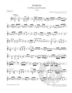 Andante C-dur KV 315 (285e) von Wolfgang Amadeus Mozart 