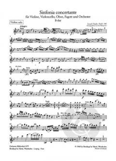 Sinfonia concertante B-Dur op. 84 Hob I:105 von Joseph Haydn 