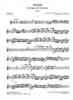 Orgelkonzert (Nr. 9) B-Dur op. 7/3 HWV 308 von Georg Friedrich Händel 
