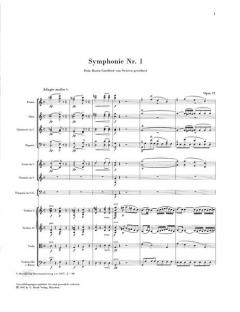 Symphonie Nr. 1 C-dur op. 21 von Ludwig van Beethoven 