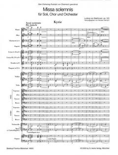 Missa Solemnis D-dur op. 123 von Ludwig van Beethoven 