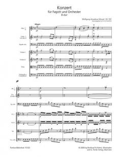 Fagottkonzert B-dur KV 191 (186e) von Wolfgang Amadeus Mozart 