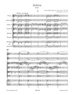 Sinfonia B-dur op. 21 Nr. 1 von Johann Christian Bach 