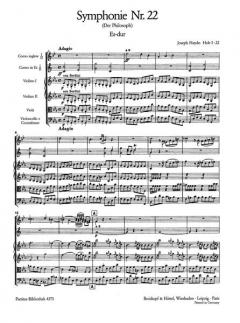 Symphonie Nr. 22 Es-Dur Hob I:22 von Joseph Haydn 