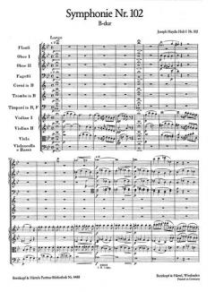 Symphonie Nr. 102 B-Dur Hob I:102 von Joseph Haydn 