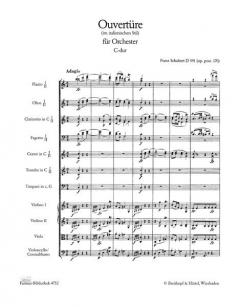 Ouvertüre C-dur op. post. 170 D 591 von Franz Schubert 
