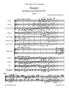 Klavierkonzert Nr. 1 g-moll op. 25 von Felix Mendelssohn Bartholdy 