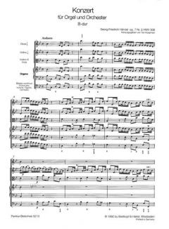 Orgelkonzert Nr. 9 B-Dur op. 7/3 HWV 308 von Georg Friedrich Händel 