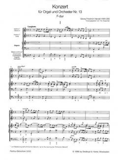 Orgelkonzert Nr. 13 F-Dur HWV 295 von Georg Friedrich Händel 