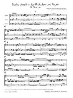 6 dreistimmige Präludien und Fugen KV 404a Nr. 4-6 von Wolfgang Amadeus Mozart für Violine, Viola und Violoncello im Alle Noten Shop kaufen (Partitur)