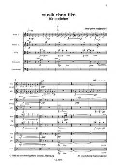 Musik ohne Film für Streicher von Jens-Peter Ostendorf 