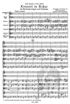 Konzert für Klarinette, Fagott und Orchester von Carl Stamitz im Alle Noten Shop kaufen (Partitur)