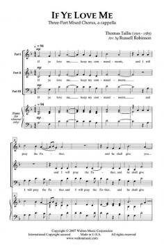 If Ye Love Me von Thomas Tallis 