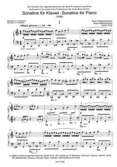 Sonatine von Aram Chatschaturjan für Klavier im Alle Noten Shop kaufen