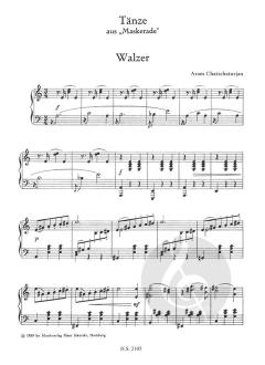 Tänze aus 'Maskerade' für Klavier von Aram Chatschaturjan für Klavier im Alle Noten Shop kaufen