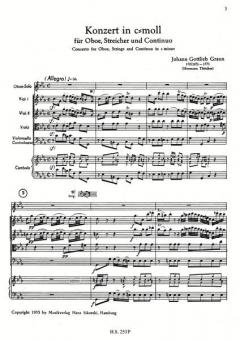 Konzert für Oboe, Streichorchester und Continuo von Johann Gottlieb Graun im Alle Noten Shop kaufen (Partitur)