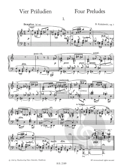 4 Präludien von Dmitrij B. Kabalevski für Klavier im Alle Noten Shop kaufen