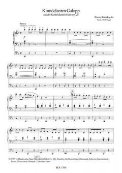 Komödianten-Galopp aus der Komödianten-Suite von Dmitrij B. Kabalevski für elektronische Orgel im Alle Noten Shop kaufen