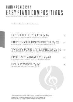 Leichte Klavierstücke von Dmitrij B. Kabalevski im Alle Noten Shop kaufen