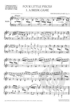 Leichte Klavierstücke von Dmitrij B. Kabalevski im Alle Noten Shop kaufen