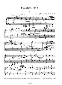 Sonatine Nr. 2 von Dmitrij B. Kabalevski 