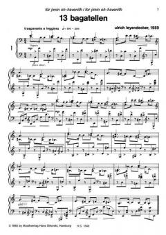 13 Bagatellen für Klavier von Ulrich Leyendecker für Klavier im Alle Noten Shop kaufen