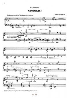 Klavierstücke I-IV von Ulrich Leyendecker im Alle Noten Shop kaufen