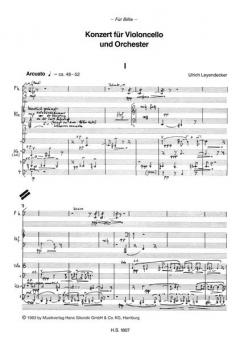 Konzert für Violoncello und Orchester von Ulrich Leyendecker im Alle Noten Shop kaufen (Partitur)