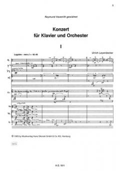 Konzert für Klavier und Orchester von Ulrich Leyendecker im Alle Noten Shop kaufen (Partitur)