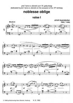 Noblesse oblige von Ulrich Leyendecker 