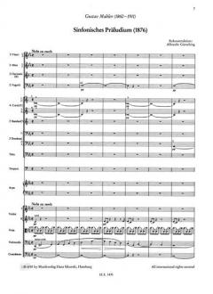 Sinfonisches Präludium von Gustav Mahler für Orchester im Alle Noten Shop kaufen (Partitur)