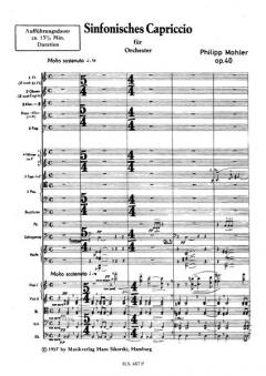 Sinfonisches Capriccio von Philipp Mohler für Orchester im Alle Noten Shop kaufen (Partitur)