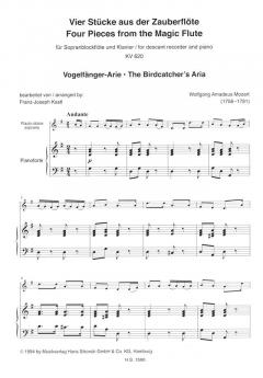 4 Stücke aus der 'Zauberflöte' (12+7) (Wolfgang Amadeus Mozart) 