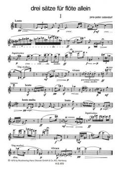 3 Sätze für Flöte allein von Jens-Peter Ostendorf im Alle Noten Shop kaufen