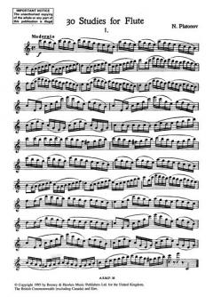 30 Studien für Flöte solo von Nikolai Platonow im Alle Noten Shop kaufen