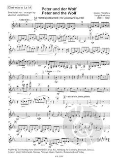 Peter und der Wolf für Holzbläserquintett (Sergei Sergejewitsch Prokofjew) 