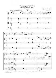 Streichquartett Nr. 2 auf kabardinische Themen von Sergei Sergejewitsch Prokofjew im Alle Noten Shop kaufen