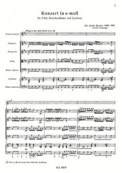Konzert für Flöte, Streicher und Bc (Johann Joachim Quantz) 