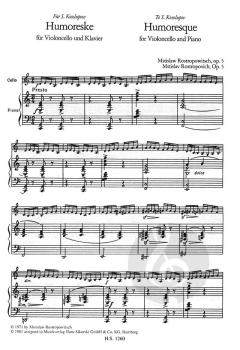Humoreske für Violoncello und Klavier von Mstislaw Leopoldowitsch Rostropowitsch im Alle Noten Shop kaufen