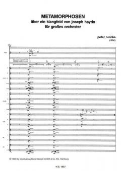 Metamorphosen von Peter Ruzicka 