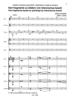5 Fragmente von Alfred Schnittke 