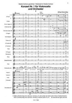 Konzert Nr. 1 für Violoncello und Orchester von Alfred Schnittke im Alle Noten Shop kaufen (Partitur)