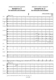Konzert Nr. 2 für Violoncello und Orchester von Alfred Schnittke im Alle Noten Shop kaufen (Partitur)