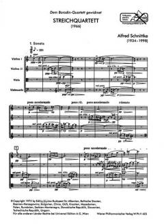 Streichquartett Nr. 1 von Alfred Schnittke im Alle Noten Shop kaufen - SI6716