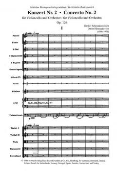 Konzert Nr. 2 für Violoncello und Orchester von Dmitri Schostakowitsch im Alle Noten Shop kaufen (Partitur)