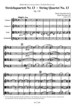Streichquartette Nr. 13-15 von Dmitri Schostakowitsch im Alle Noten Shop kaufen (Partitur)