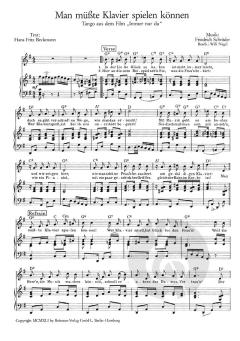 Man müsste Klavier spielen können von Friedrich Schröder 