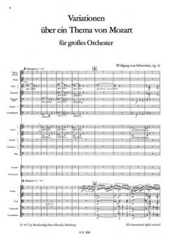 Variationen über ein Thema von Mozart von Wolfgang von Schweinitz für großes Orchester im Alle Noten Shop kaufen (Partitur)