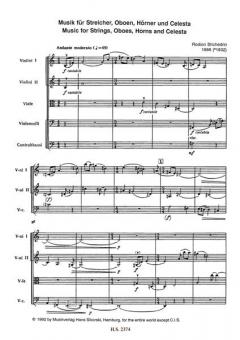 Musik für Streicher, Oboen, Hörner und Celesta (Rodion Konstantinowitsch Schtschedrin) 