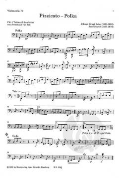 Pizzicato-Polka - Polonaise de Concert für 4 Violoncelli im Alle Noten Shop kaufen (Stimmensatz)